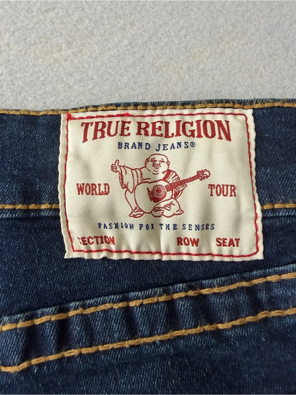 206/1751 True Religion Ricky Relaxed Straight Denim Shorts W34 NWT